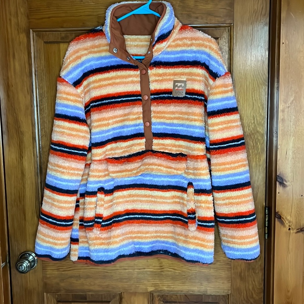 Billabong Womens Switchback Mock Fleece Pullover Size Large